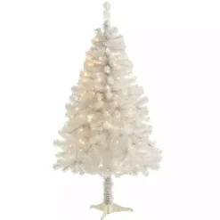 5 ft. Clear Pre-Lit White Christmas Tree Christmas Trees