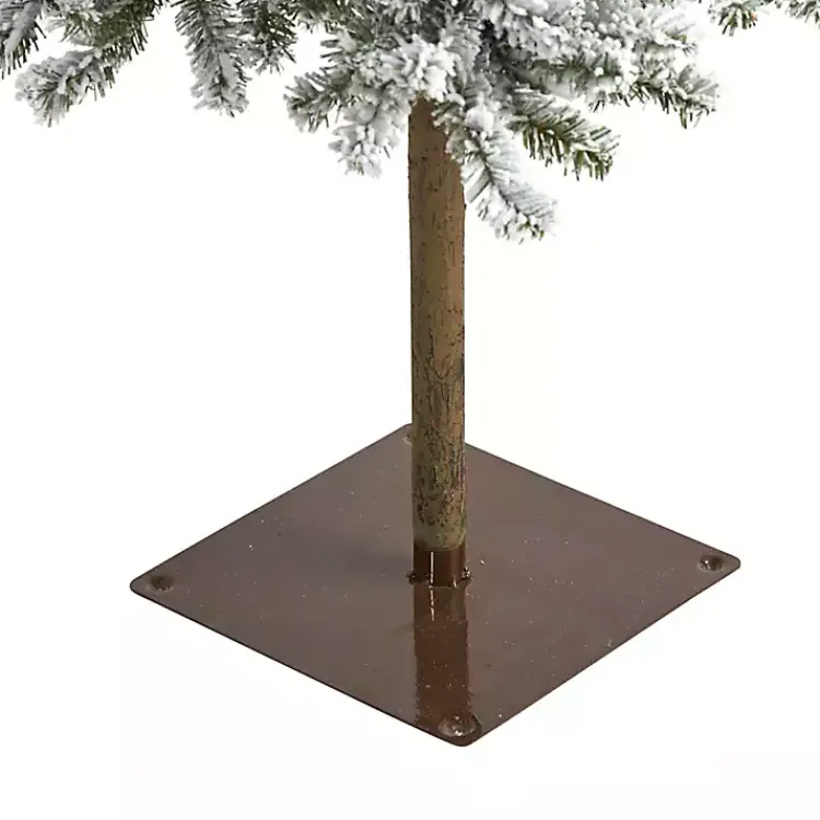 Hot 6 ft. Flocked Pre-Lit Alpine Christmas Tree Christmas Trees