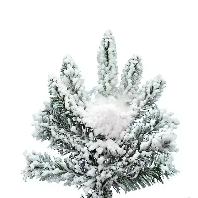 Sale 7.5 ft. Flocked Slim Utica Fir Christmas Tree Christmas Trees