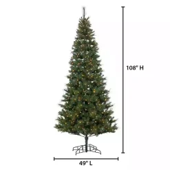 New 9 ft. Lit Baxter Pine Needle Mix Christmas Tree Christmas Trees