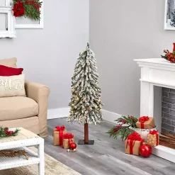 Online 4 ft. Lit Flocked Grand Alpine Christmas Tree Christmas Trees