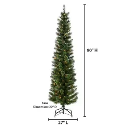 Outlet 7.5 ft. Pre-Lit Cashmere Pine Christmas Tree Christmas Trees