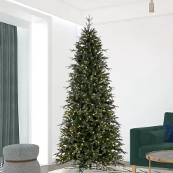 Hot 9 ft. Pre-Lit Douglas Fir Slim Christmas Tree Christmas Trees