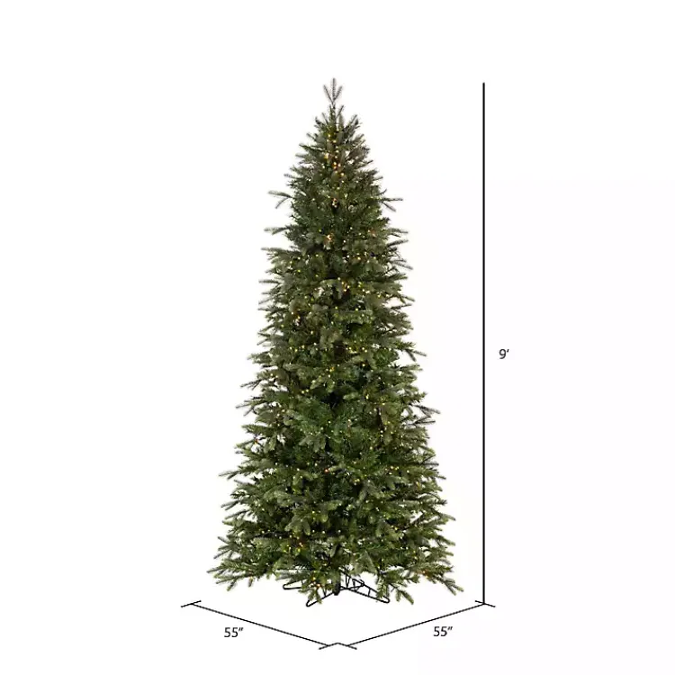 Hot 9 ft. Pre-Lit Douglas Fir Slim Christmas Tree Christmas Trees