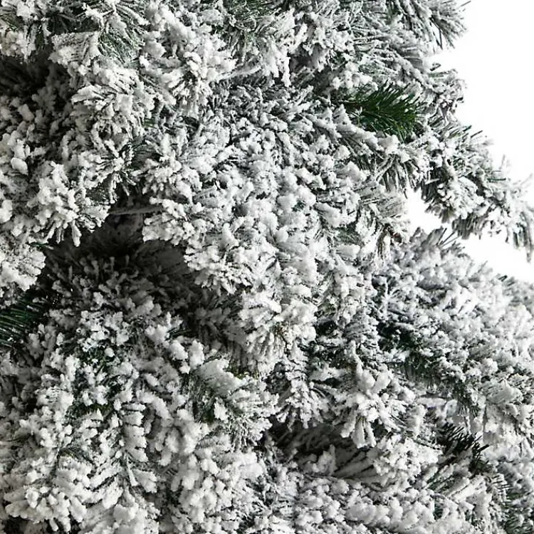 Sale 7 ft. Pre-lit Flocked Fir Christmas Tree Christmas Trees