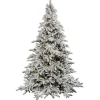 Outlet 7.5 ft. Pre-Lit Flocked Utica Fir Christmas Tree Christmas Trees