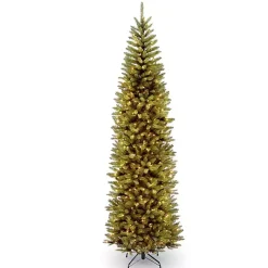 Outlet 9 ft. Pre-Lit Kingswood Fir Slim Christmas Tree Christmas Trees