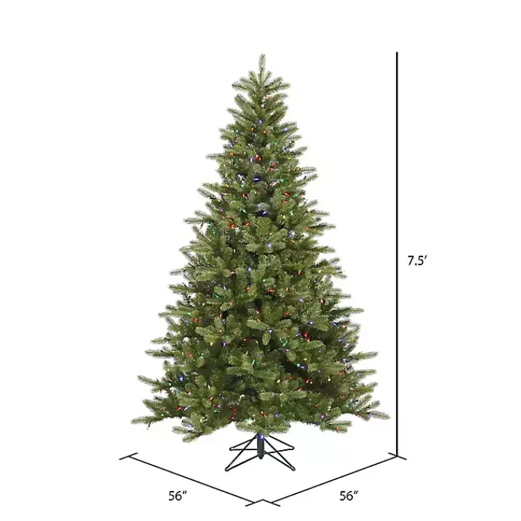 New 7.5 ft. Pre-Lit Multicolor Spruce Christmas Tree Christmas Trees