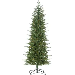 6.5 ft. Pre-Lit Narrow Dover Pine Christmas Tree Christmas Trees