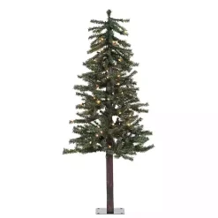 Discount 4 ft. Pre-Lit Natural Alpine Christmas Tree Christmas Trees