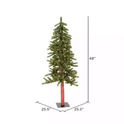 Discount 4 ft. Pre-Lit Natural Alpine Christmas Tree Christmas Trees