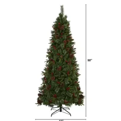 7.5 ft. Pre-Lit Norway Mixed Pine Christmas Tree Christmas Trees