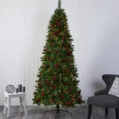 7.5 ft. Pre-Lit Norway Mixed Pine Christmas Tree Christmas Trees
