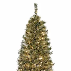 New 7 ft. Pre-Lit Pine Christmas Tree in Bronze Urn Christmas Trees