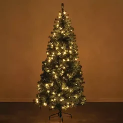 Clearance 6.5 ft. Pre-Lit Pine Christmas Tree Christmas Trees
