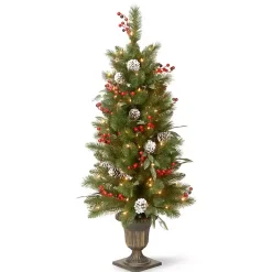 Best 4 ft. Pre-Lit Pinecone and Berry Christmas Tree Christmas Trees