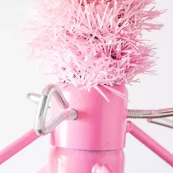 Outlet 7.5 ft. Pre-Lit Pink Tinsel Christmas Tree Christmas Trees