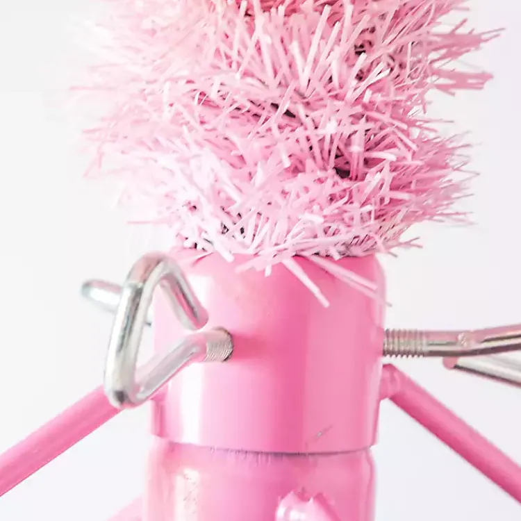 Outlet 7.5 ft. Pre-Lit Pink Tinsel Christmas Tree Christmas Trees