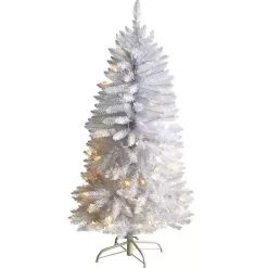 Hot 4 ft. Pre-lit Slim White Christmas Tree Christmas Trees