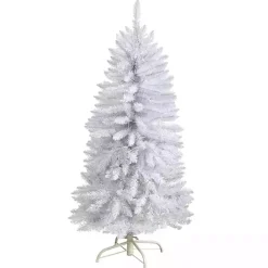 Hot 4 ft. Pre-lit Slim White Christmas Tree Christmas Trees
