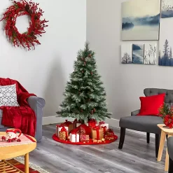 Clearance 5 ft. Snowy Pine & Pinecones Christmas Tree Christmas Trees