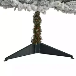 Discount 3 ft. White Lit Flocked Fraser Fir Christmas Tree Christmas Trees