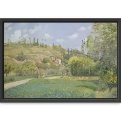 Kirklands Home Canvas Art|A Cowherd at Valhermeil Framed Canvas Art Print Green
