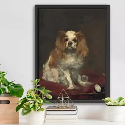 Kirklands Home Canvas Art|A King Charles Spaniel Framed Canvas Art Print Brown