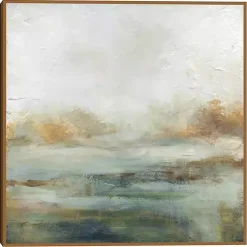 Kirklands Home Canvas Art|A Quiet Place Gold Framed Canvas Art Print