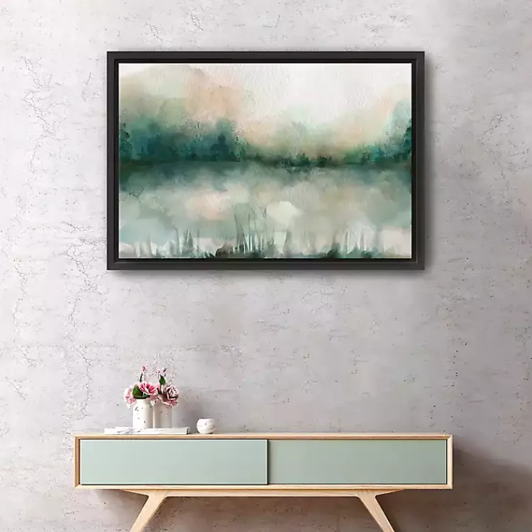 Kirklands Home Framed Art|Abstract Foggy Marsh Framed Wall Art