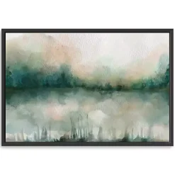 Kirklands Home Framed Art|Abstract Foggy Marsh Framed Wall Art