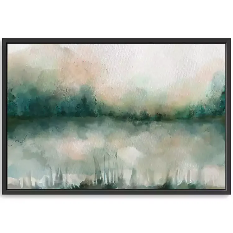 Kirklands Home Framed Art|Abstract Foggy Marsh Framed Wall Art