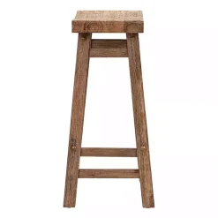 Kirklands Home Bar Stools & Counter Height Stools|Acacia Barnwood Saddle Counter Stools, Set of 2 Tan