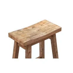 Kirklands Home Bar Stools & Counter Height Stools|Acacia Barnwood Saddle Counter Stools, Set of 2 Tan