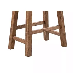 Kirklands Home Bar Stools & Counter Height Stools|Acacia Barnwood Saddle Counter Stools, Set of 2 Tan