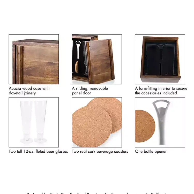 Kirklands Home Barware|Acacia Carolina Panthers Beer Glass Set