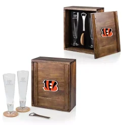 Kirklands Home Barware|Acacia Cincinnati Bengals Beer Glass Set