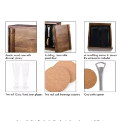 Kirklands Home Barware|Acacia Kansas City Chiefs Beer Glass Set