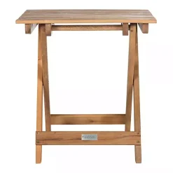 Kirklands Home Outdoor Sets|Acacia Wood 3-pc. Chaise Set with Striped Cushions