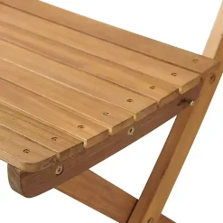 Kirklands Home Outdoor Sets|Acacia Wood Slatted 3-pc. Outdoor Bistro Set Tan