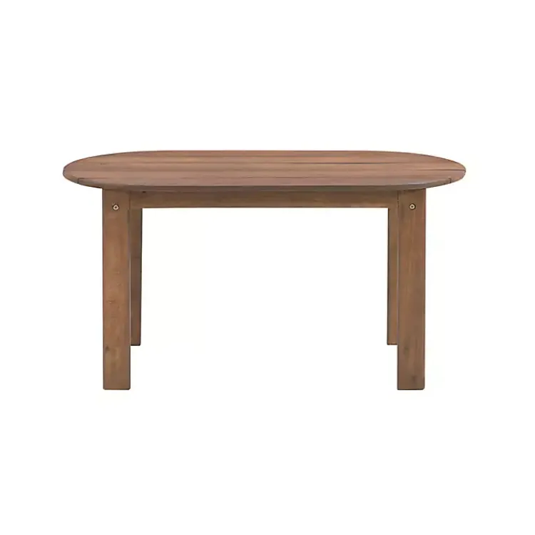 Kirklands Home Outdoor Tables|Acorn Acacia Wood Oval Adirondack Coffee Table Brown