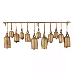 Discount Aged Round Bells Wall Plaque Decorative Accents
