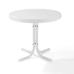 Kirklands Home Outdoor Tables|Alabaster Metal Outdoor Side Table White