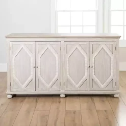 Kirklands Home Cabinets & Sideboards|Alana washed 4-Door Cabinet White