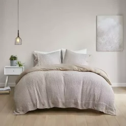 Kirklands Home Duvets|Alaya 4-pc. California King Waffle Duvet Set Tan