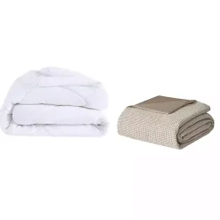 Kirklands Home Duvets|Alaya 4-pc. Full/Queen Waffle Duvet Set Tan