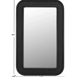 Kirklands Home Decorative Mirrors|Alessa Black Rectangular Wall Mirror