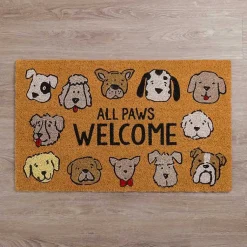 Kirklands Home Doormats|All Paws Welcome Doormat