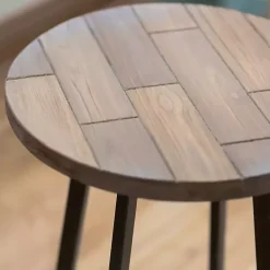 Kirklands Home Accent & End Tables|Allie Natural Wood and Metal Accent Table