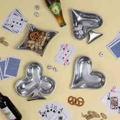 Kirklands Home Serving & Entertaining|Aluminum Card Icon Bowls, Set of 4 Silver